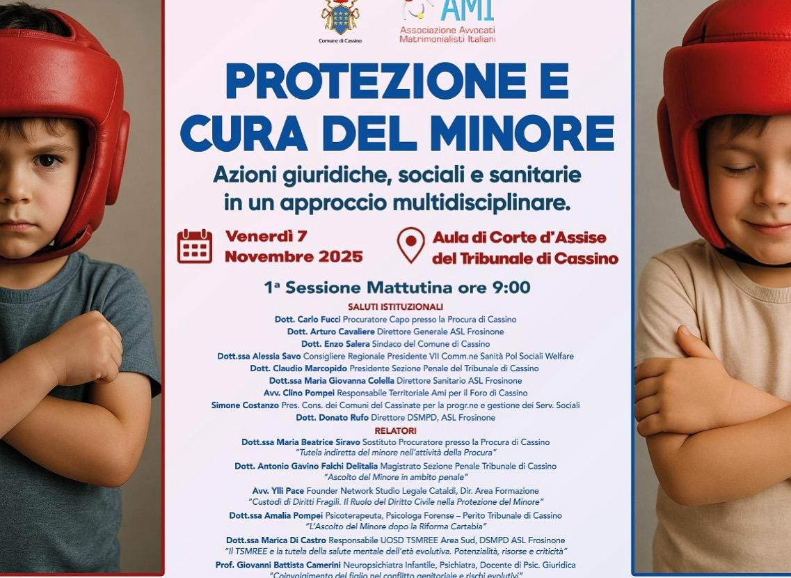 “Protezione e Cura del Minore”: evento a Cassino