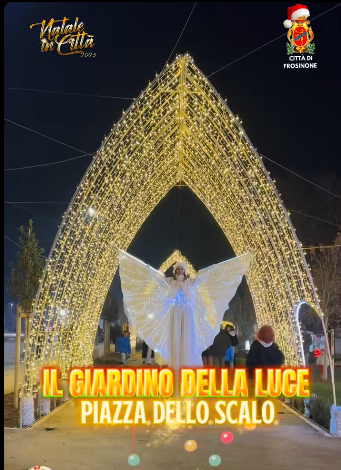 Accensione del Giardino della Luce in Piazza dello Scalo
