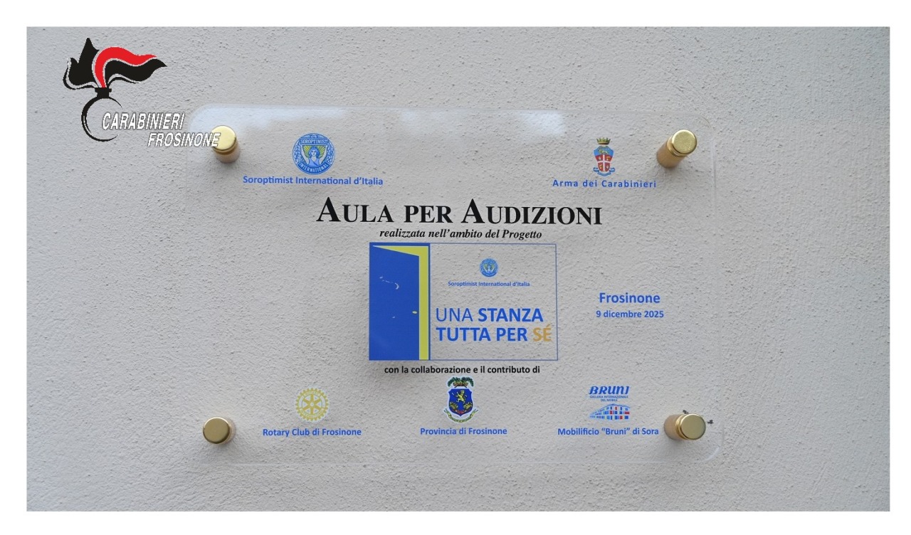 Inaugurata a Frosinone “una stanza tutta per sé” per le donne vittime di violenza