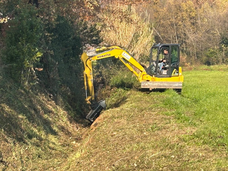 Manutenzione idraulica nel sud di Anagni da parte di Anbi Lazio