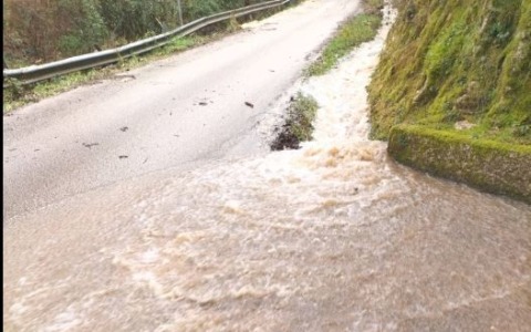 Frane e allagamenti nel Frosinate a causa del maltempo