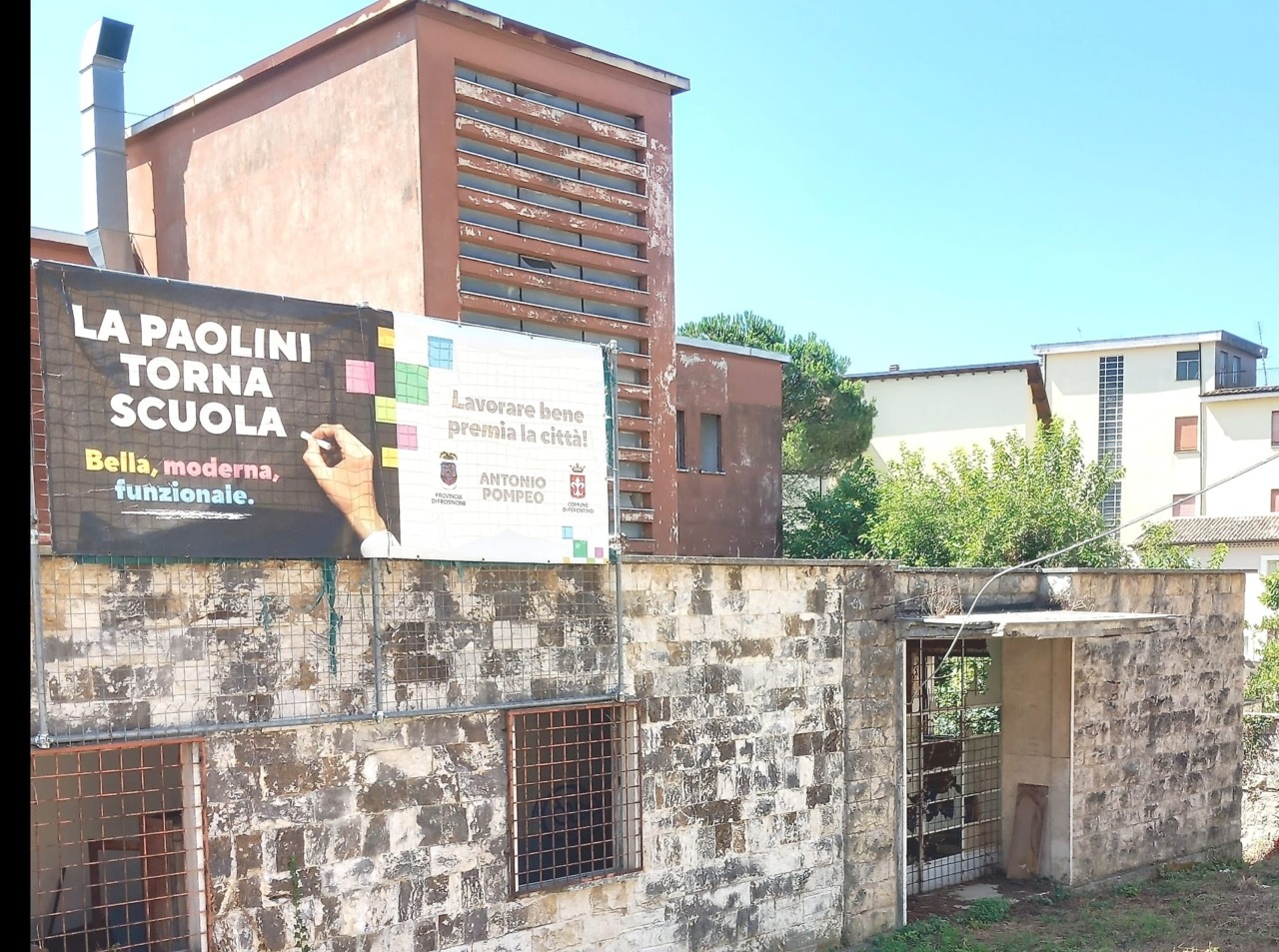 Ristrutturazione dell’ex scuola Paolini: cantiere in corso